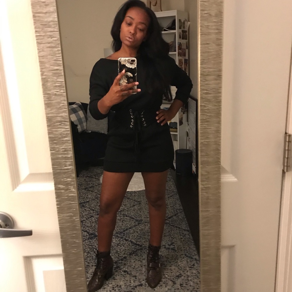Corset Sweatshirt Dress